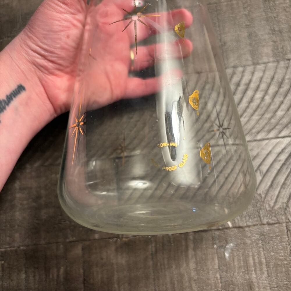 Vintage Mid-Century 60s Corningware Glass Atomic Starburst Carafe - Picture 3 of 5